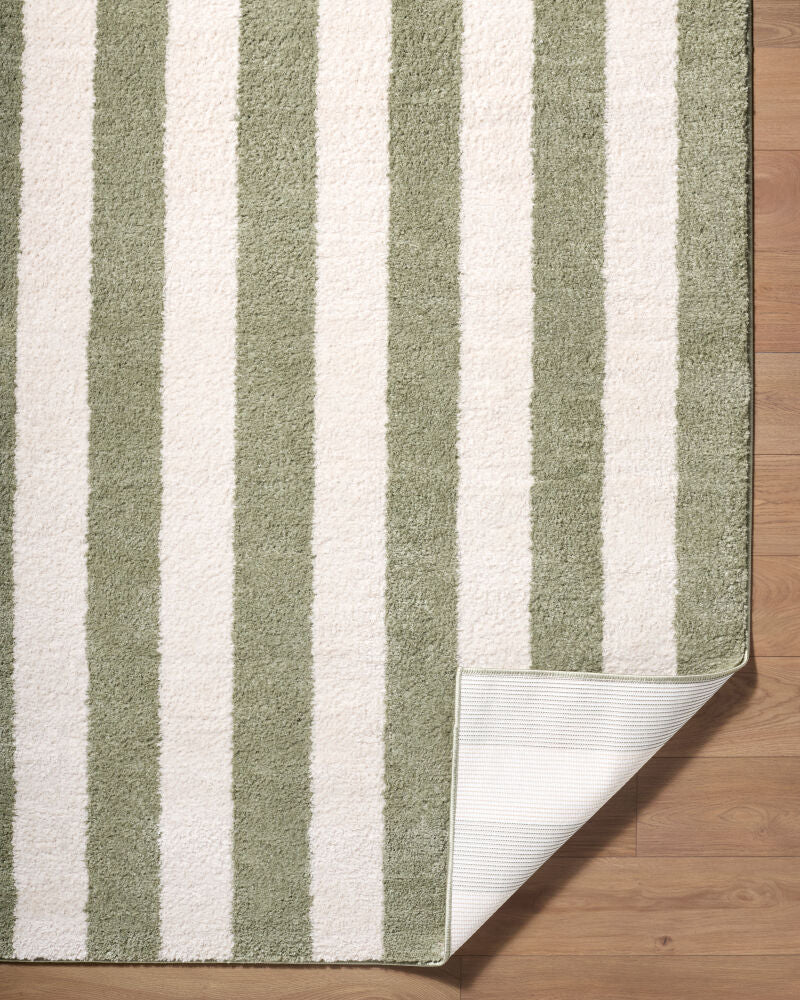 Fossay Shag Cream/Olive Machine Woven Rug FSG-2346 - fold