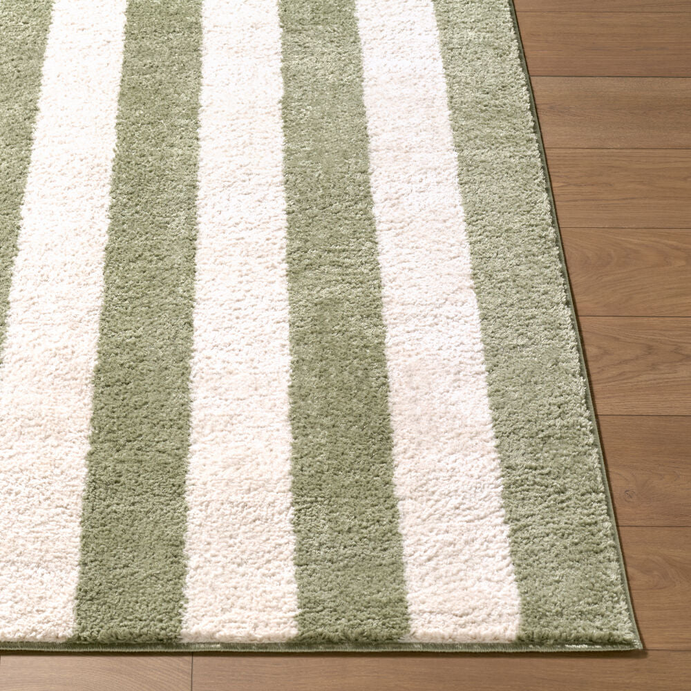 Fossay Shag Cream/Olive Machine Woven Rug FSG-2346 - front