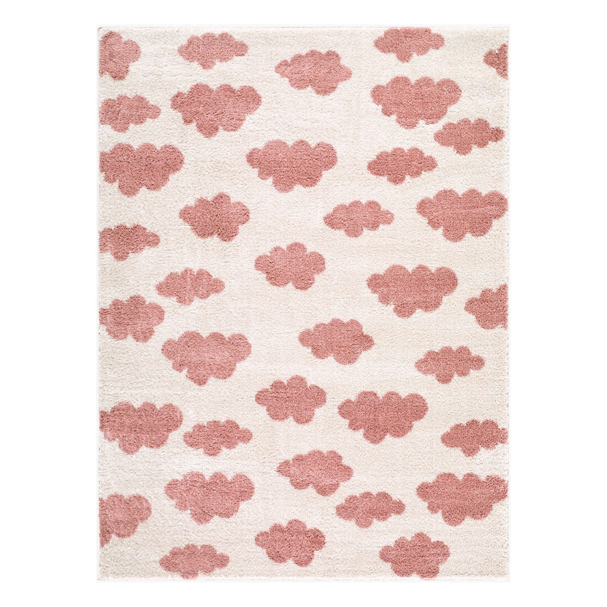 Fossay Shag Ivory/Rose Machine Woven Rug FSG-2349 - 2' x 2'11"