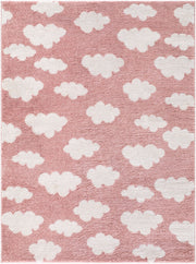 Fossay Shag Ivory/Rose Machine Woven Rug FSG-2350 - 2' x 2'11"