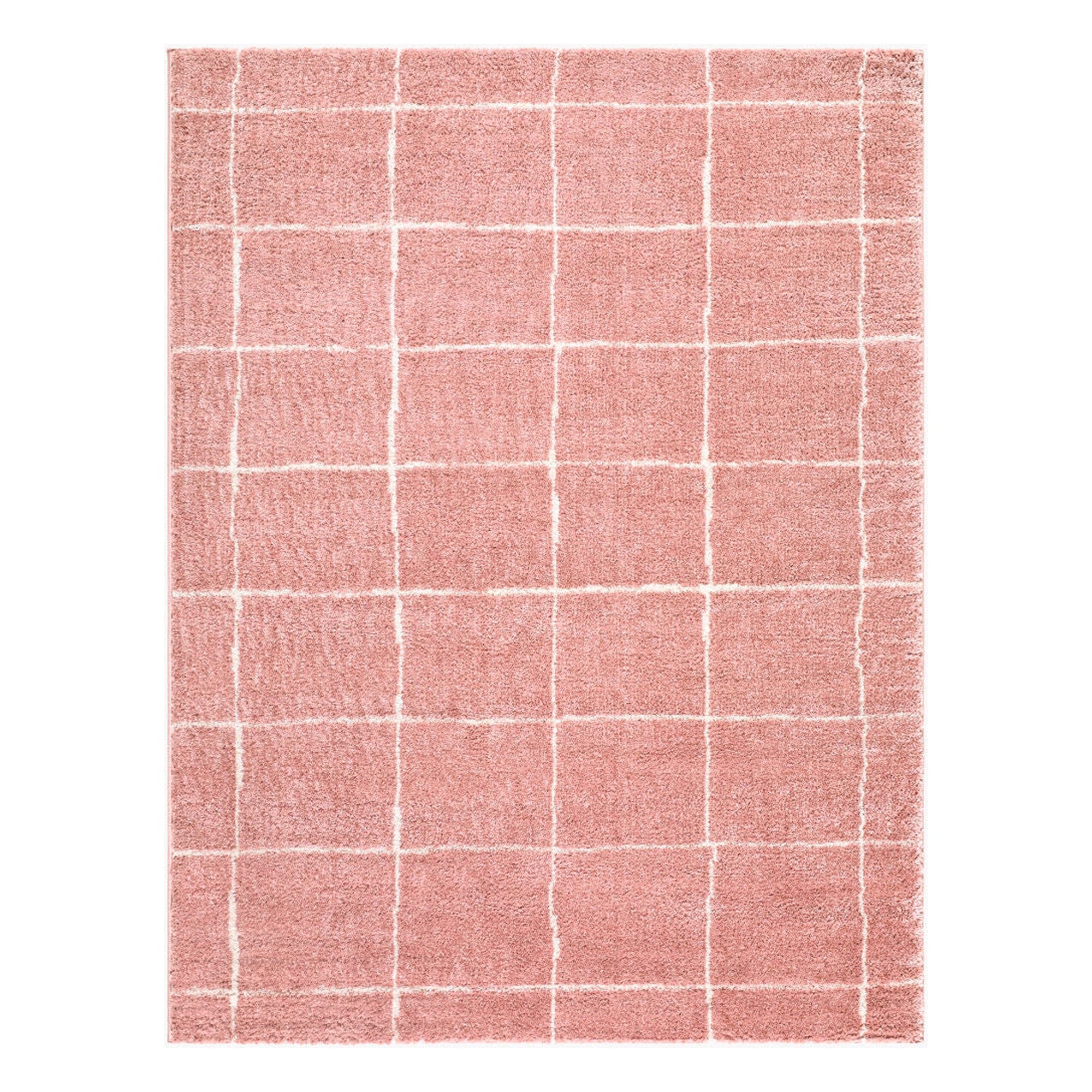 Fossay Shag Ivory/Rose Machine Woven Rug FSG-2351 - 2' x 2'11"
