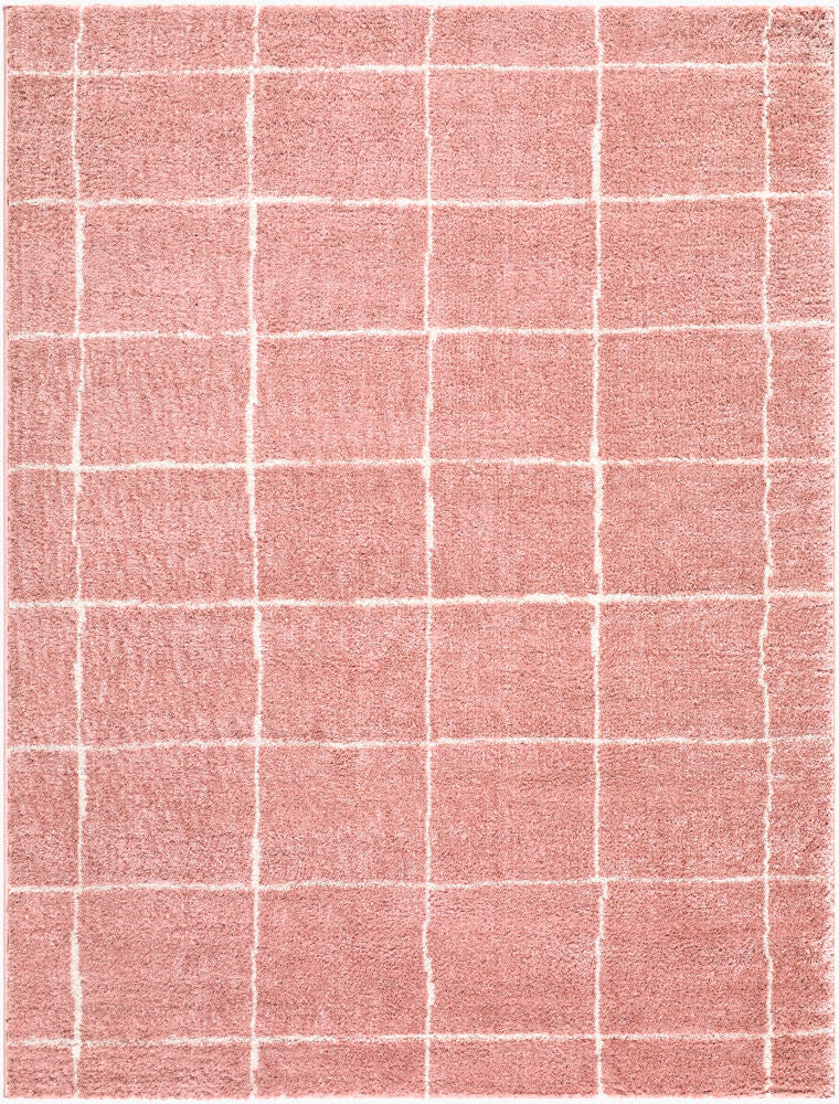 Fossay Shag Ivory/Rose Machine Woven Rug FSG-2351 - 2' x 2'11"