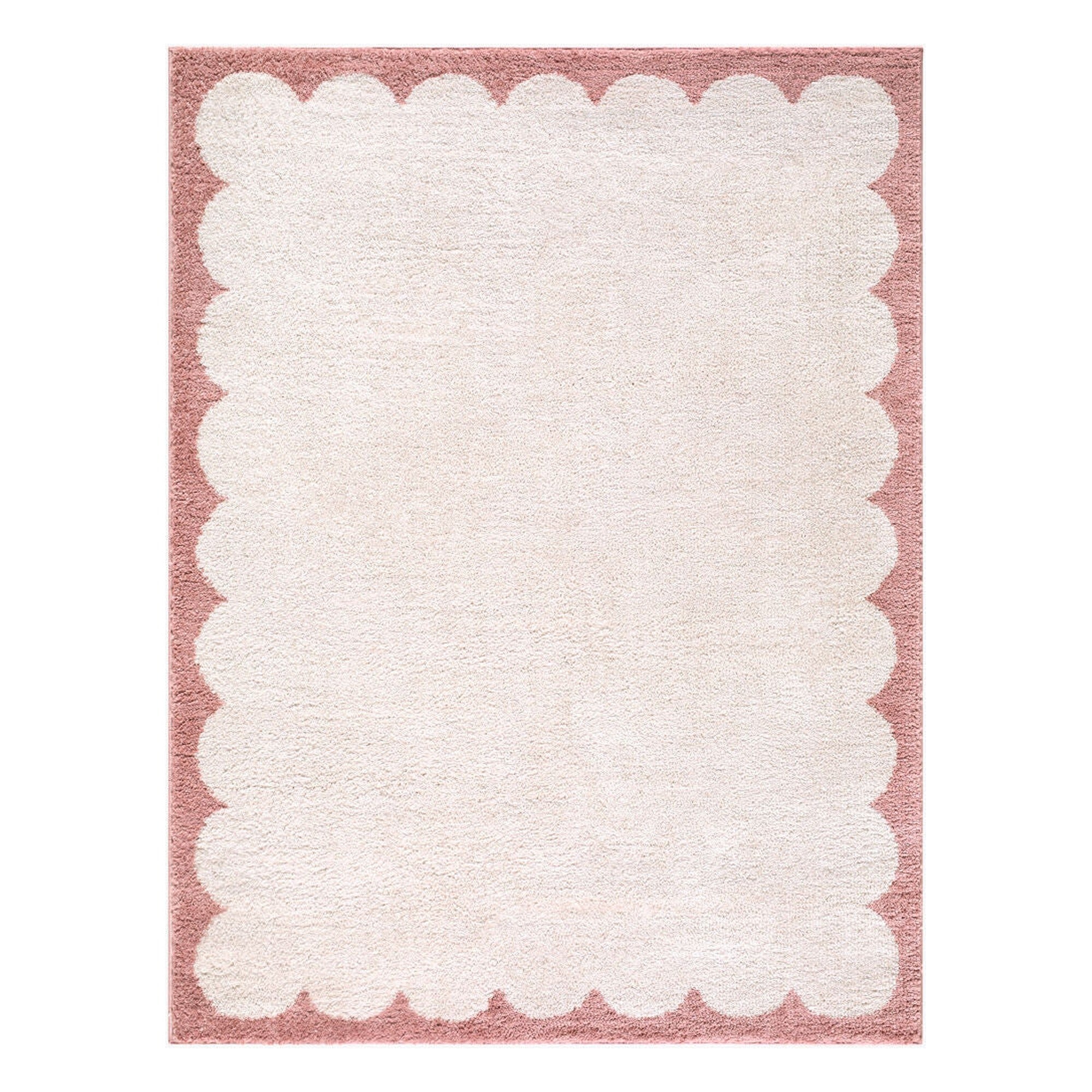 Fossay Shag Ivory/Rose Machine Woven Rug FSG-2352 - 2' x 2'11"