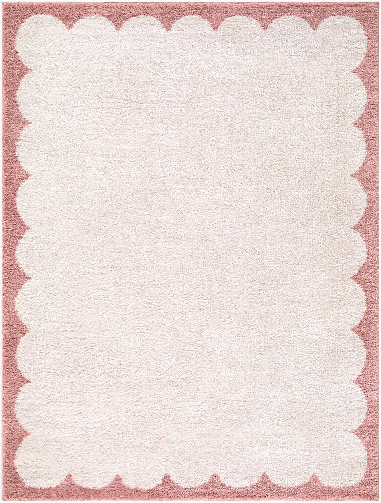 Fossay Shag Ivory/Rose Machine Woven Rug FSG-2352 - 2' x 2'11"