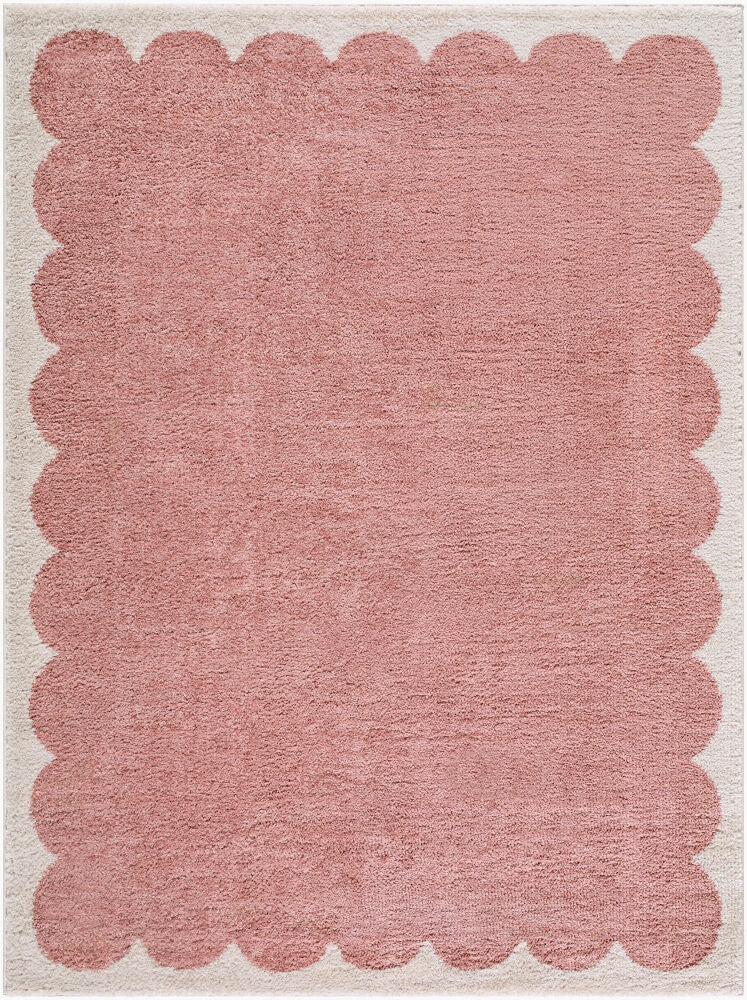 Fossay Shag Ivory/Rose Machine Woven Rug FSG-2353 - 2' x 2'11"