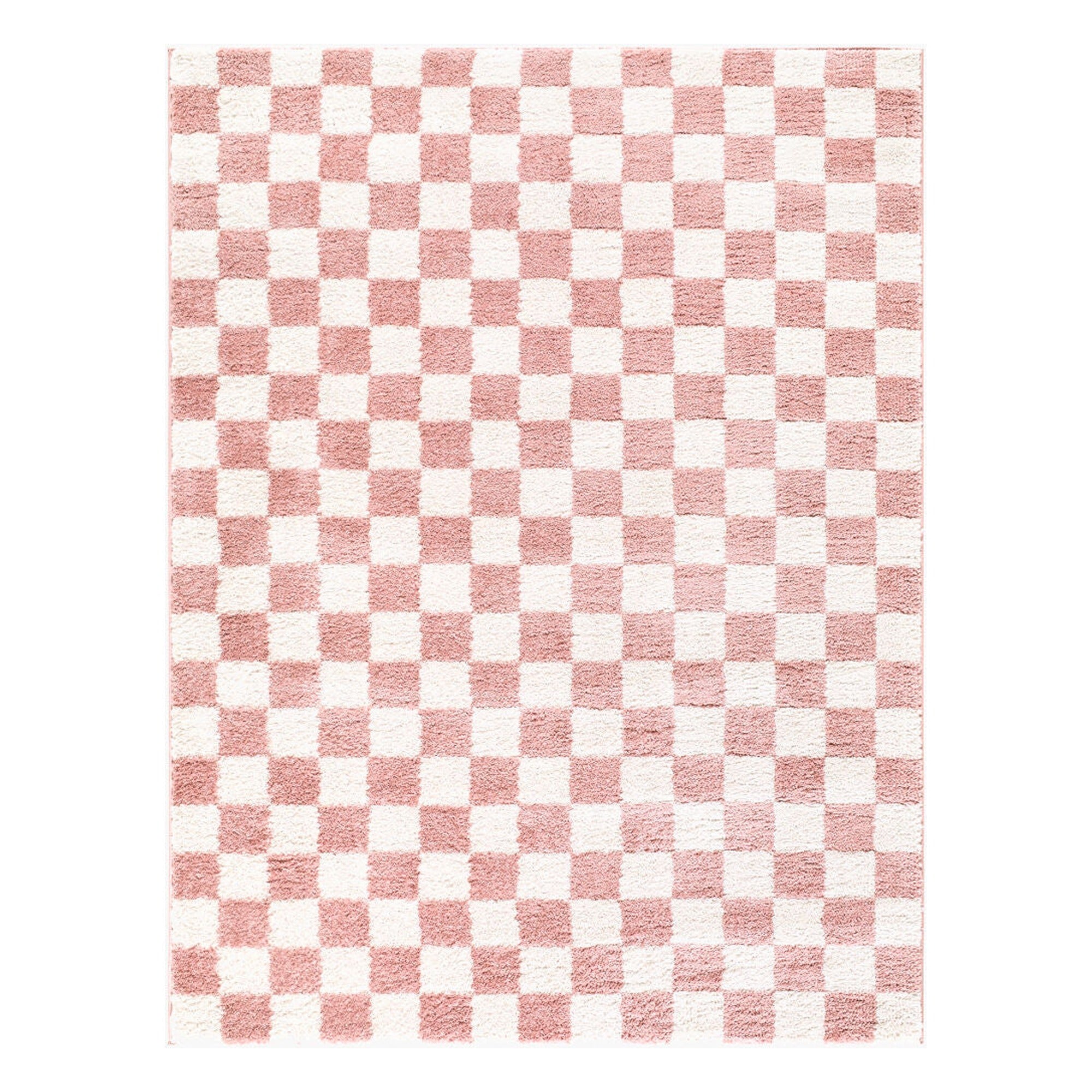 Fossay Shag Ivory/Rose Machine Woven Rug FSG-2354 - 2' x 2'11"