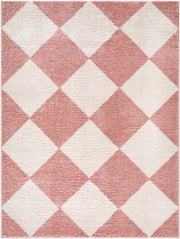 Fossay Shag Ivory/Rose Machine Woven Rug FSG-2355 - 2' x 2'11"