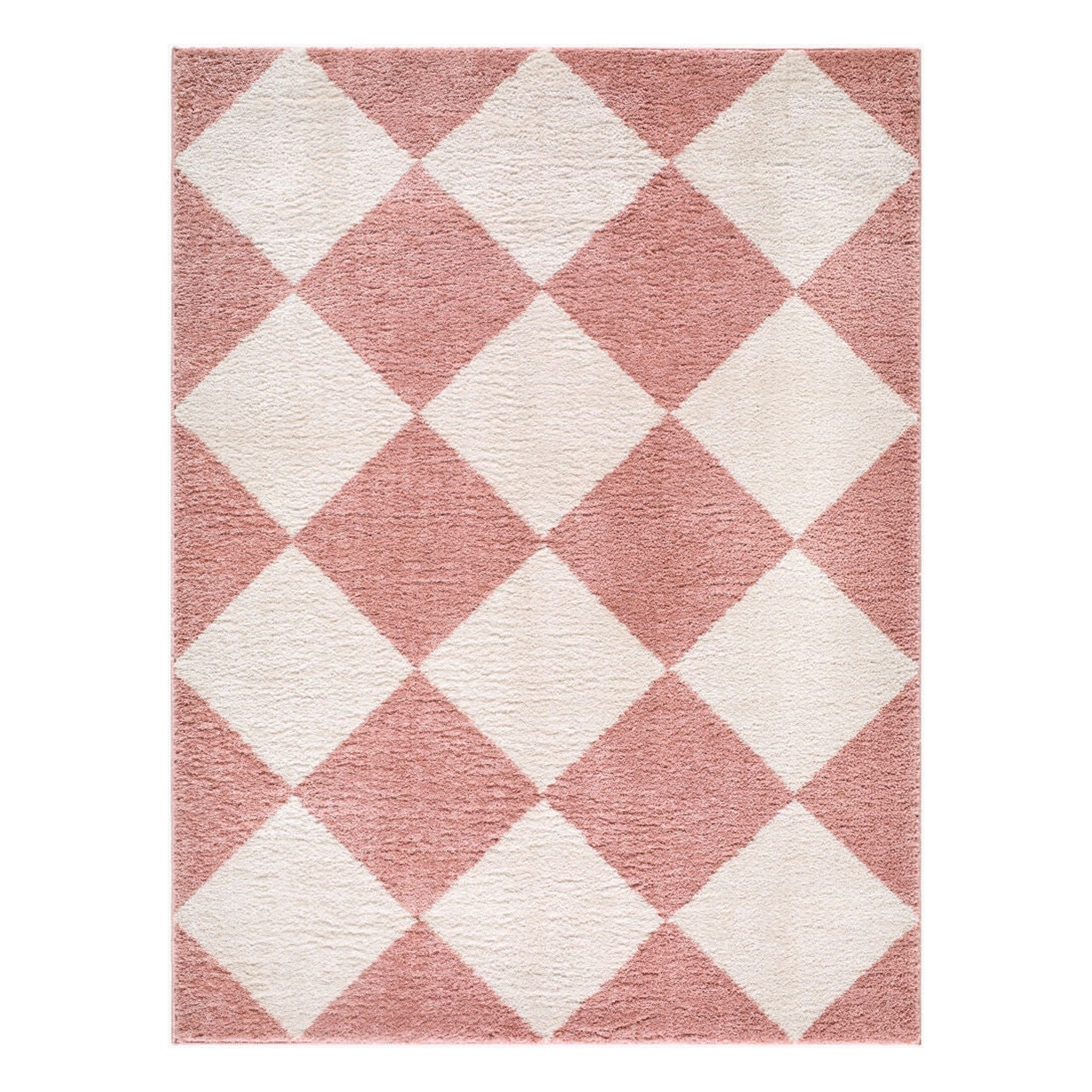 Fossay Shag Ivory/Rose Machine Woven Rug FSG-2355 - 2' x 2'11"
