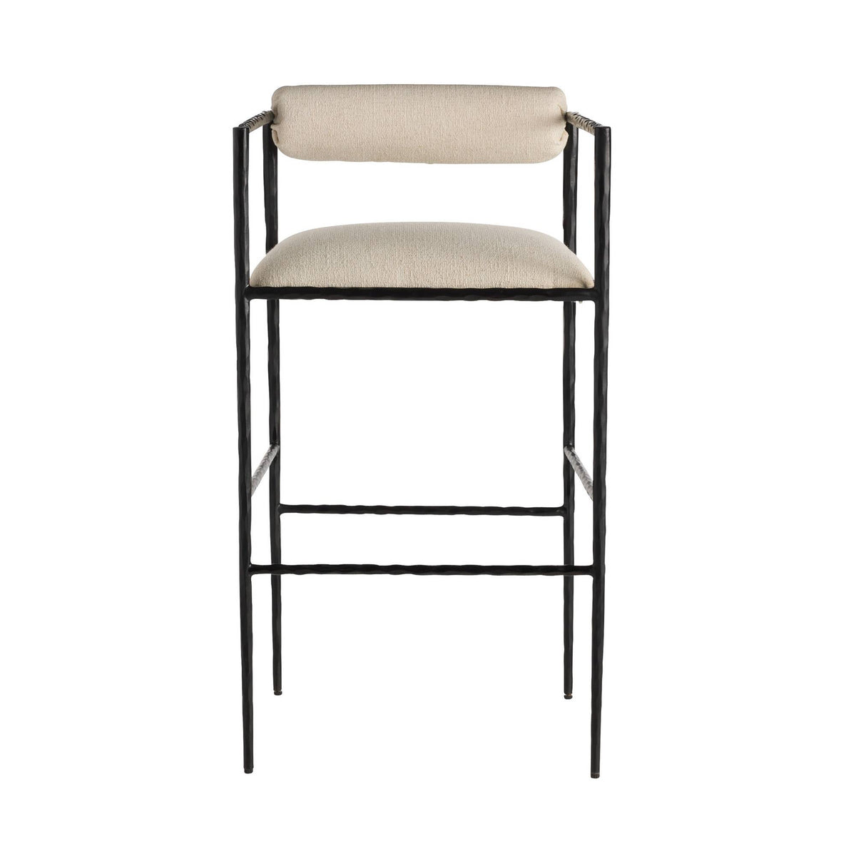 Barbana Bar Stool Oxford White Performance Fabric by Arteriors - view 3