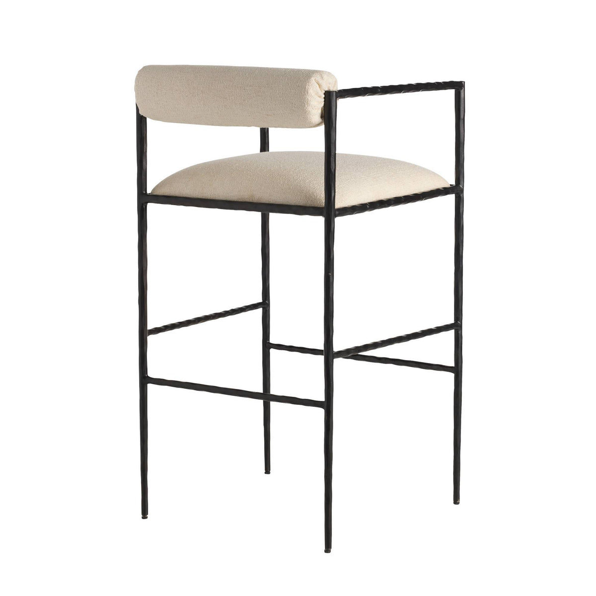 Barbana Bar Stool Oxford White Performance Fabric by Arteriors - view 4