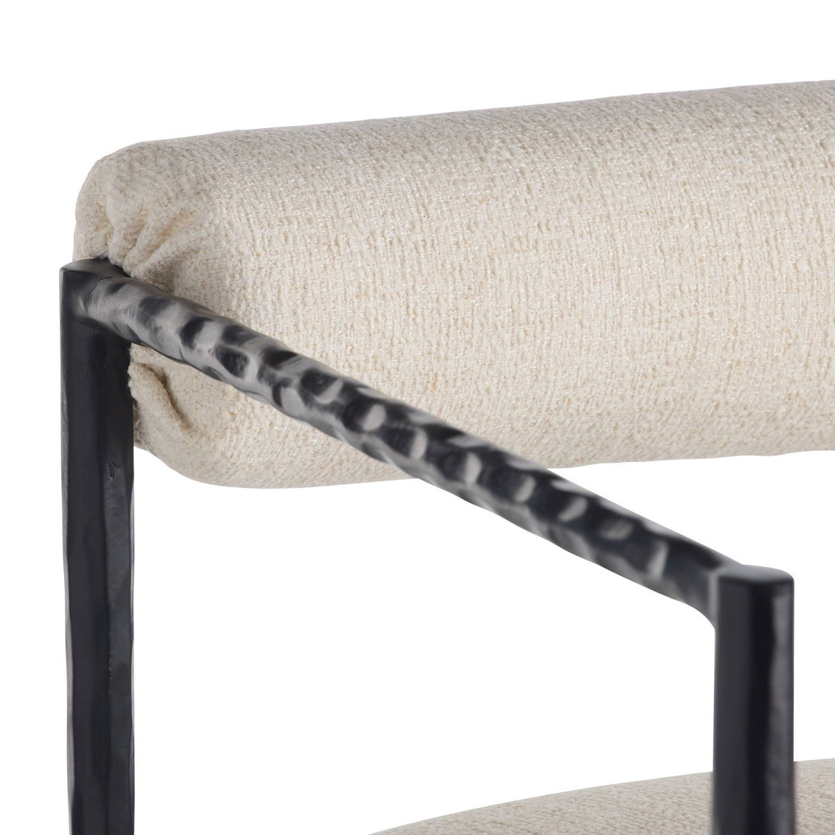Barbana Bar Stool Oxford White Performance Fabric by Arteriors - view 7