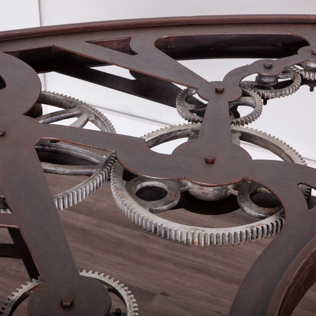 Steampunk Industrial Crank Desk With Glass Top 67"