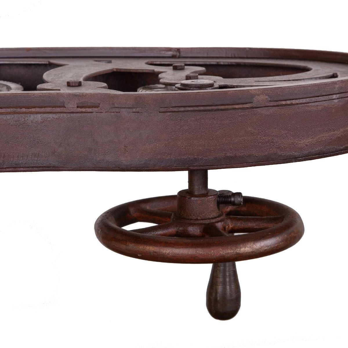 Steampunk Industrial Crank Desk With Glass Top 67"