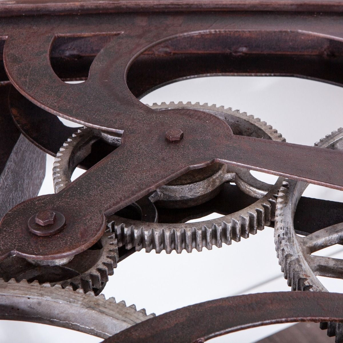 Steampunk Industrial Crank Desk With Glass Top 67"