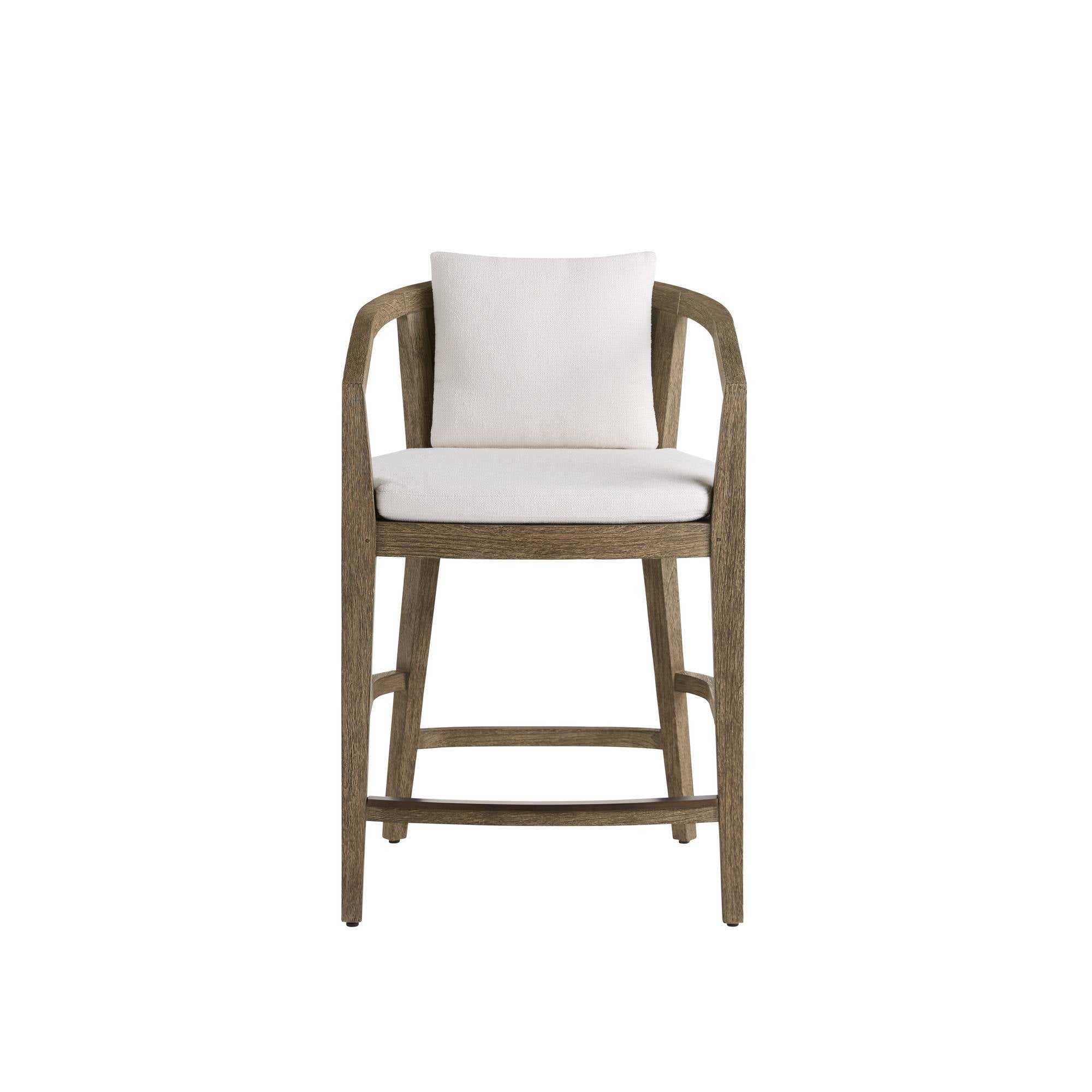Sobek Textured Back Outdoor Counter Stool by Arteriors - view 2