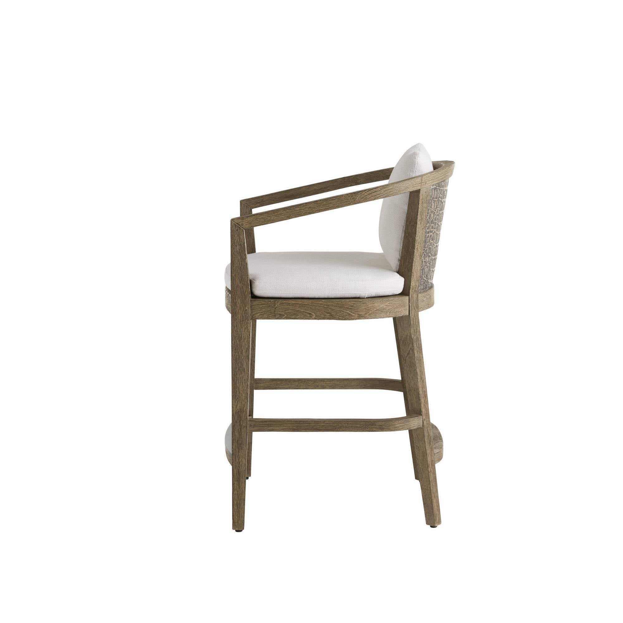 Sobek Textured Back Outdoor Counter Stool by Arteriors - view 3