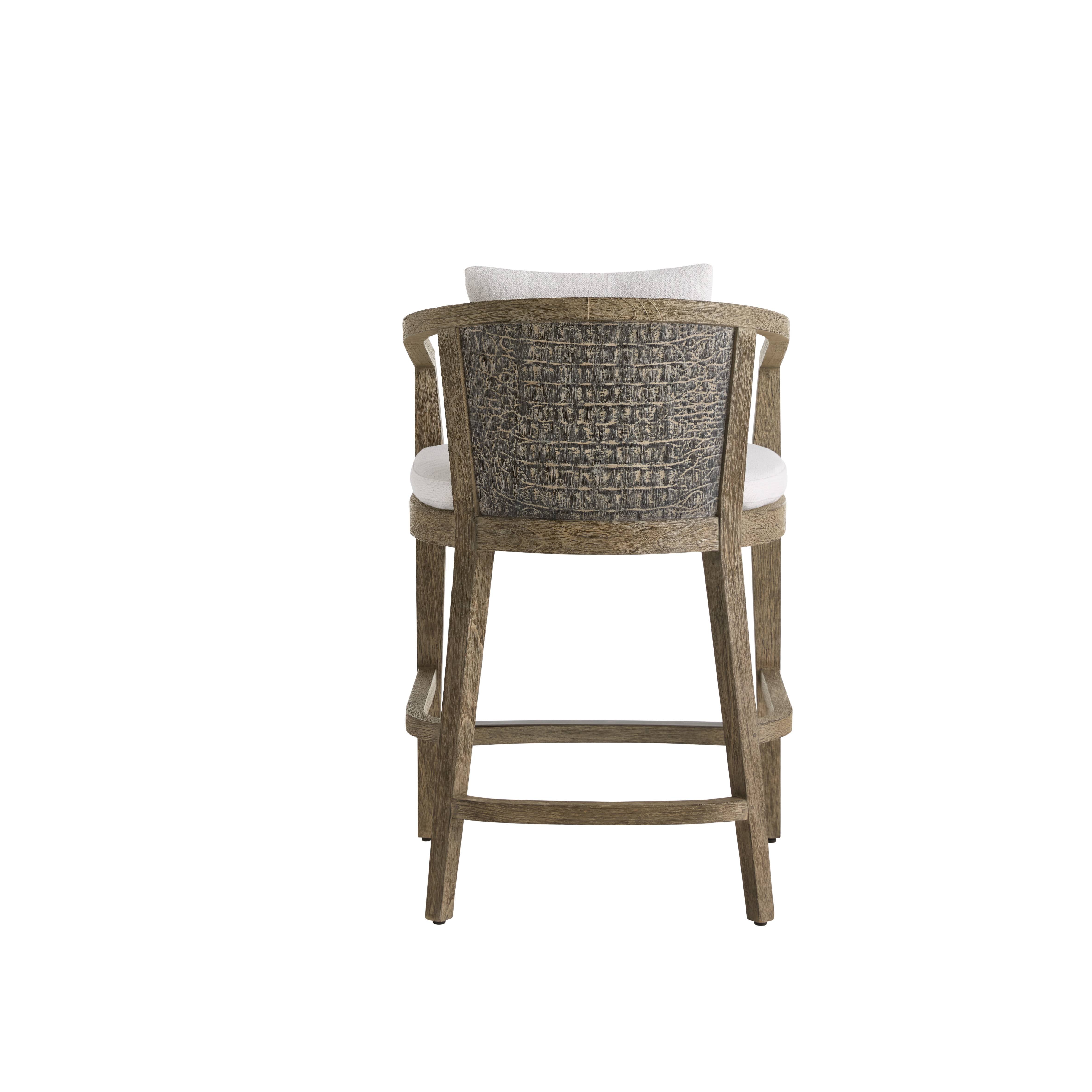 Sobek Textured Back Outdoor Counter Stool by Arteriors - view 4