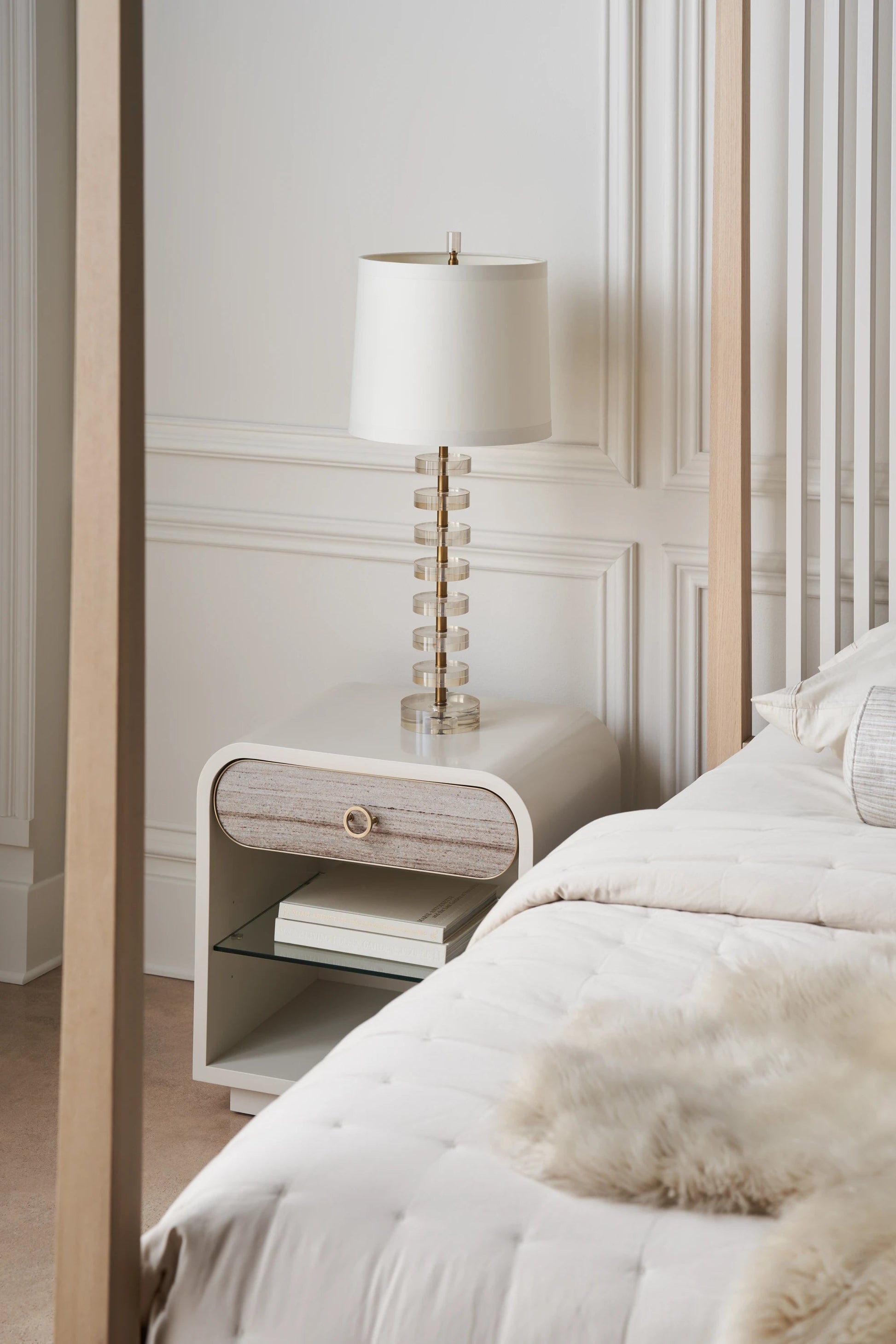 Quarry Almond Milk Nightstand 24.50" by Caracole - view 2