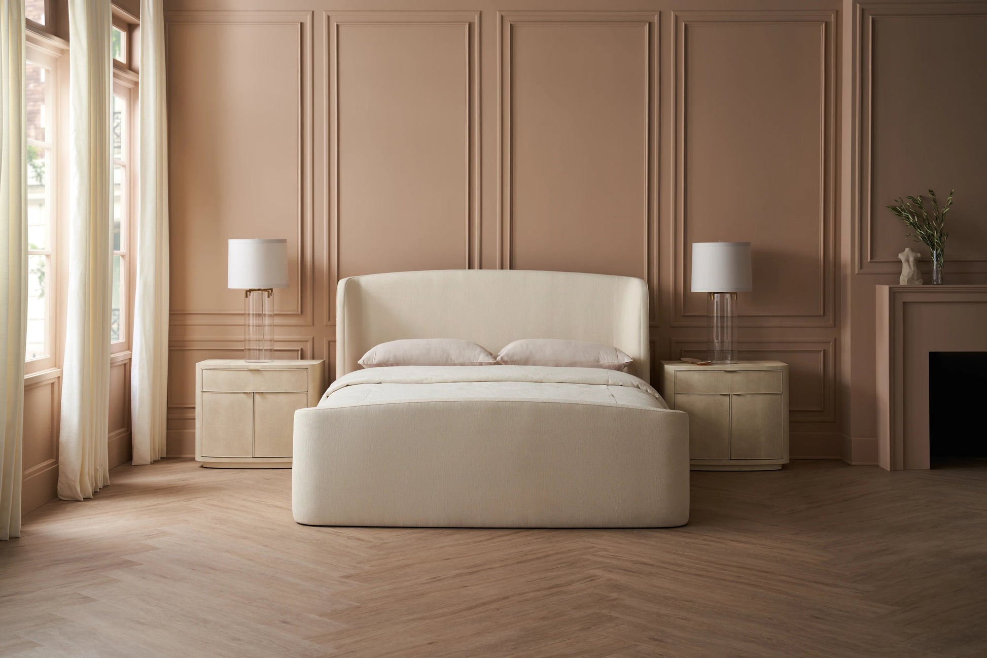 Simply Perfect Nightstand Ivory Painted Faux Shagreen 32" by Caracole - view 3