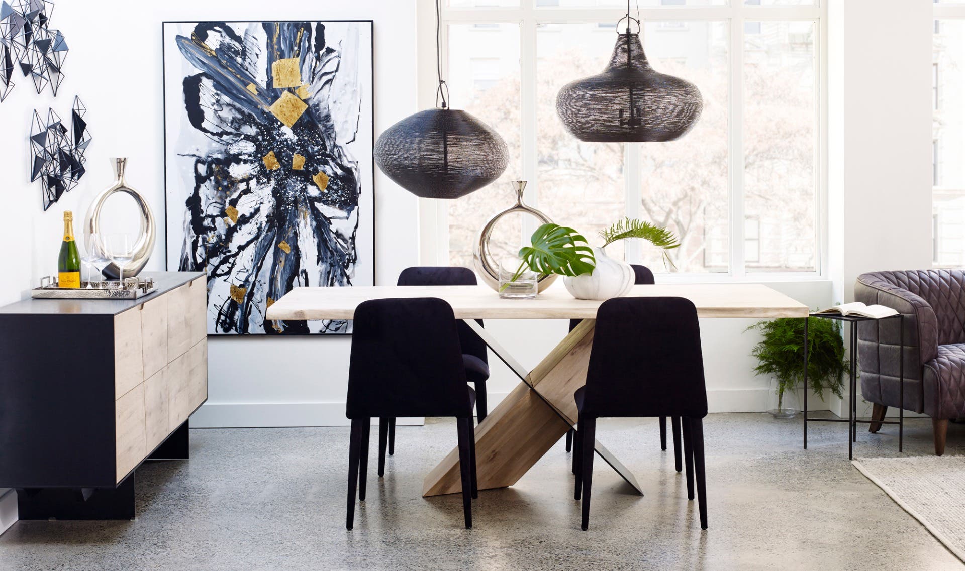 Instinct Dining Table Natural by Moe's Home Collection - view 8