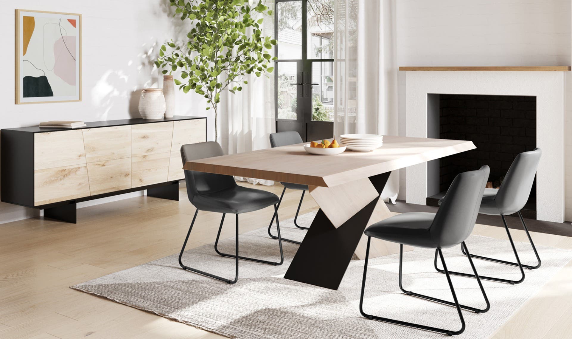 Instinct Dining Table Natural by Moe's Home Collection - view 10