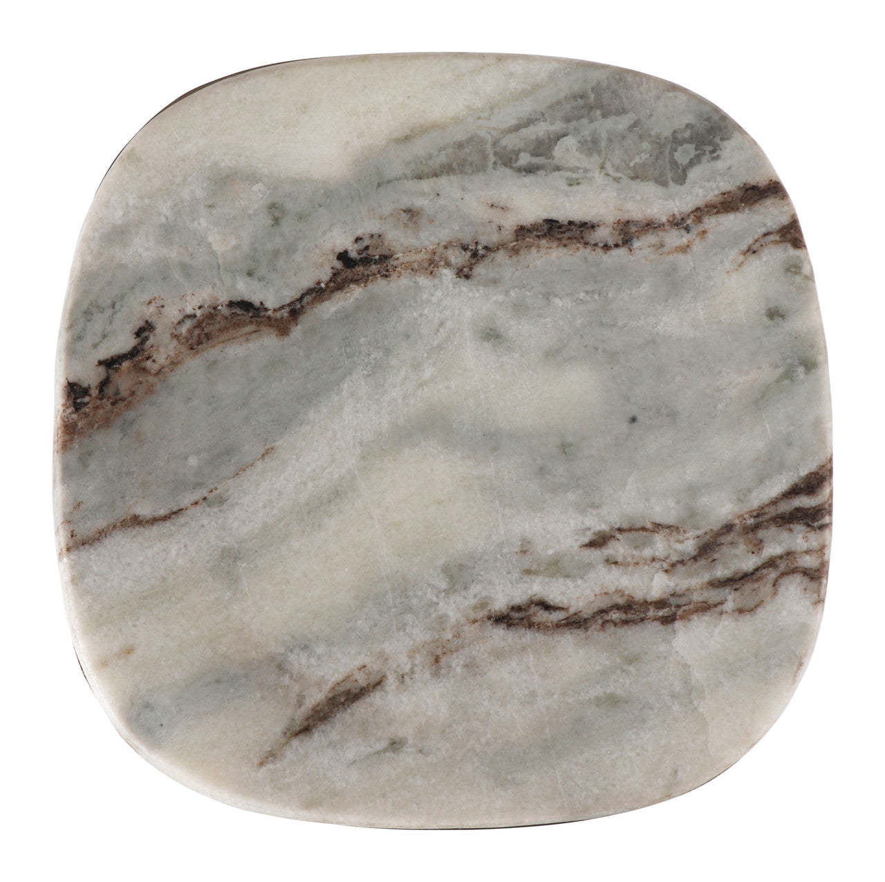 Marbelle - Alfie Marble Bar Stool - Toronto Sand/Antique Nickel Finish