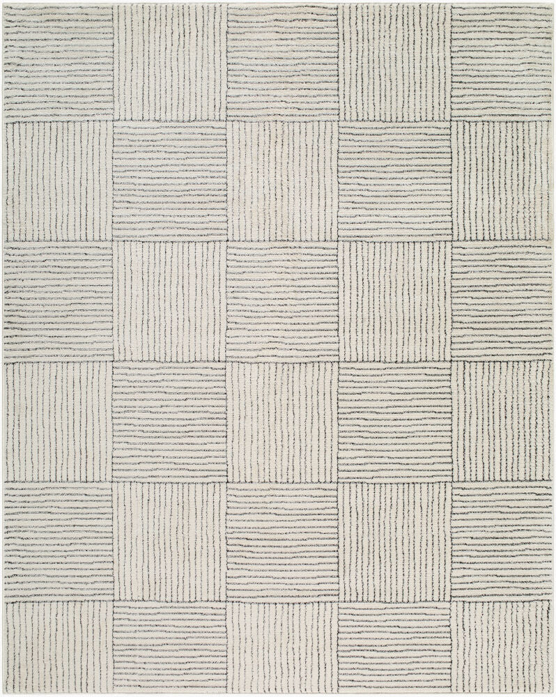 Architect Black/Ivory Machine Woven Rug GAAR-2300 - 5'3" x 7'