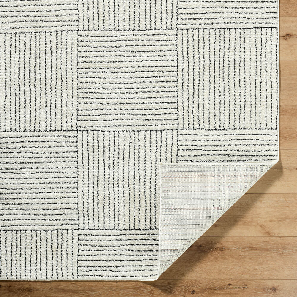 Architect Black/Ivory Machine Woven Rug GAAR-2300 - fold