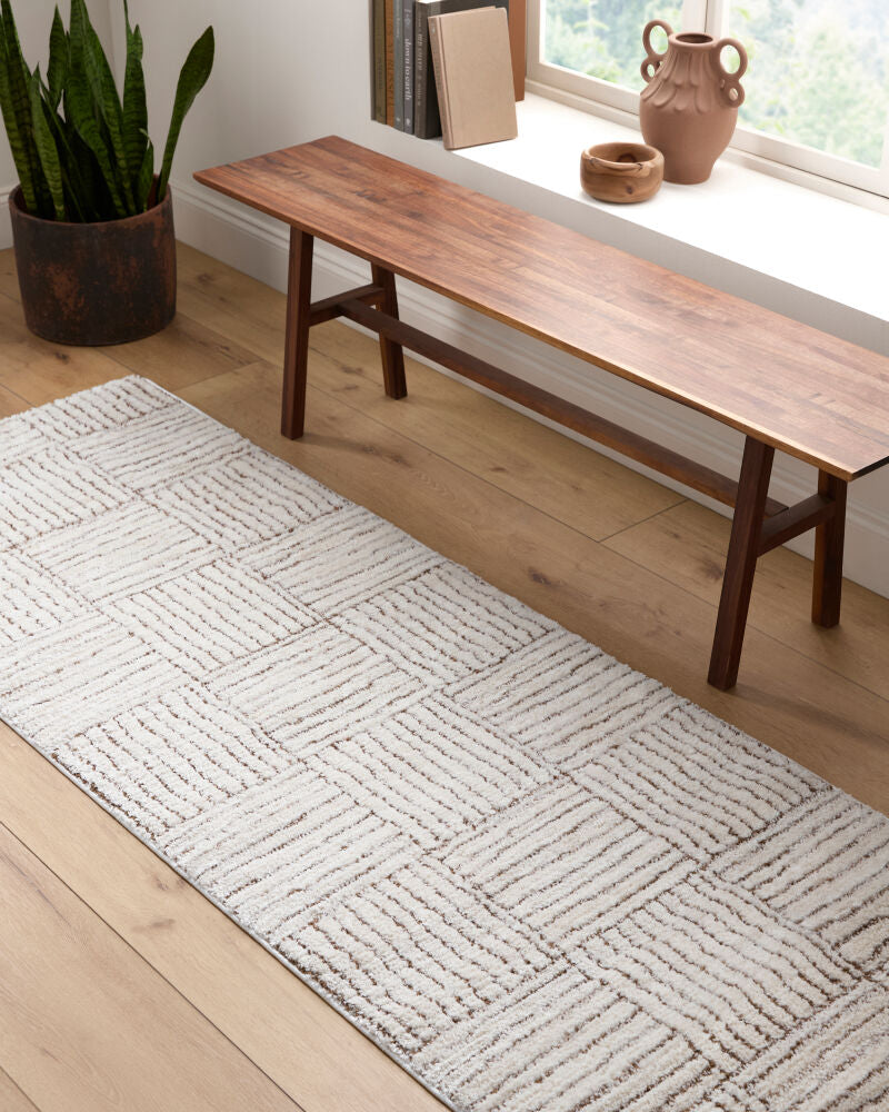 Architect Dark Brown/Ivory Machine Woven Rug GAAR-2301 - roomscene