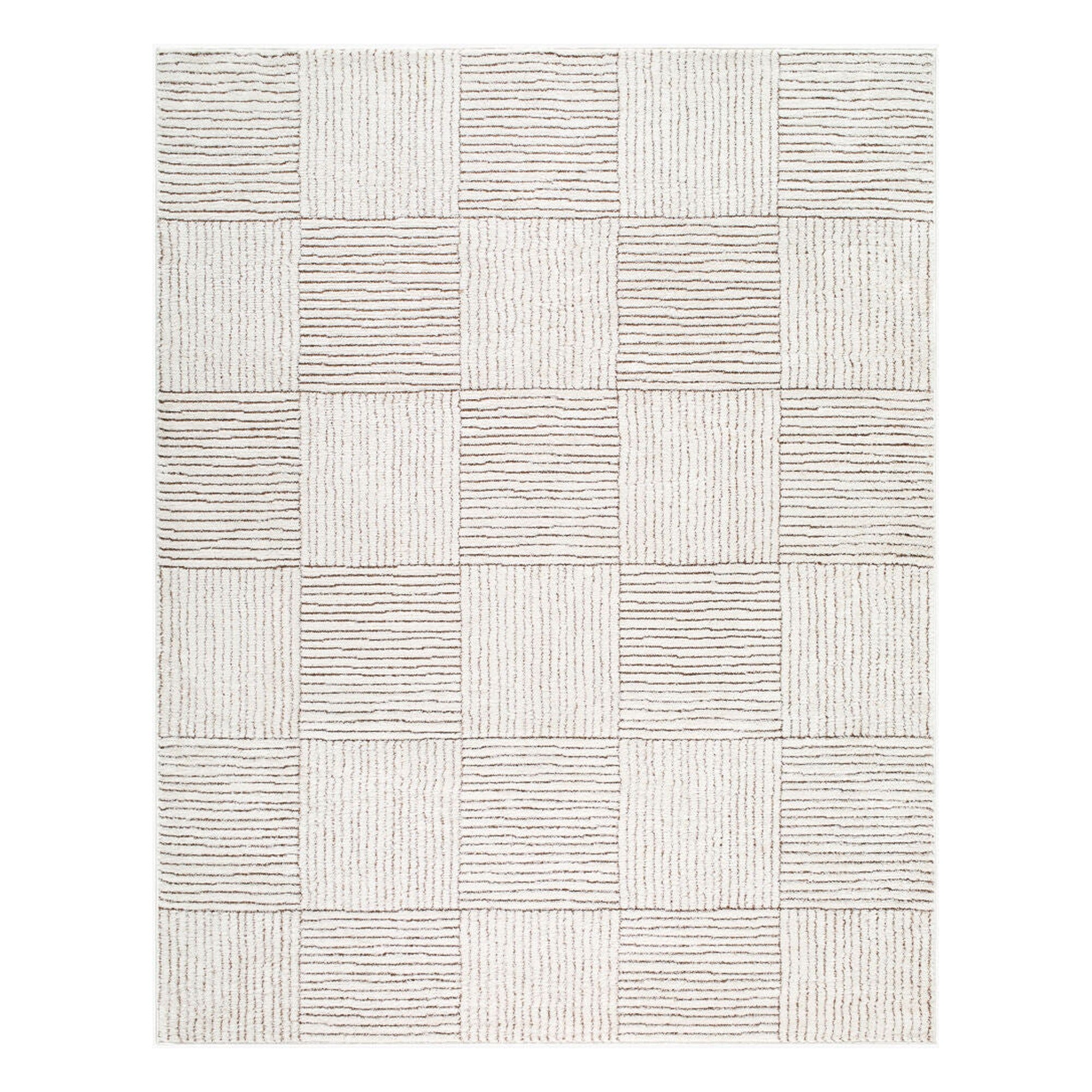 Architect Dark Brown/Ivory Machine Woven Rug GAAR-2301 - 5'3" x 7'