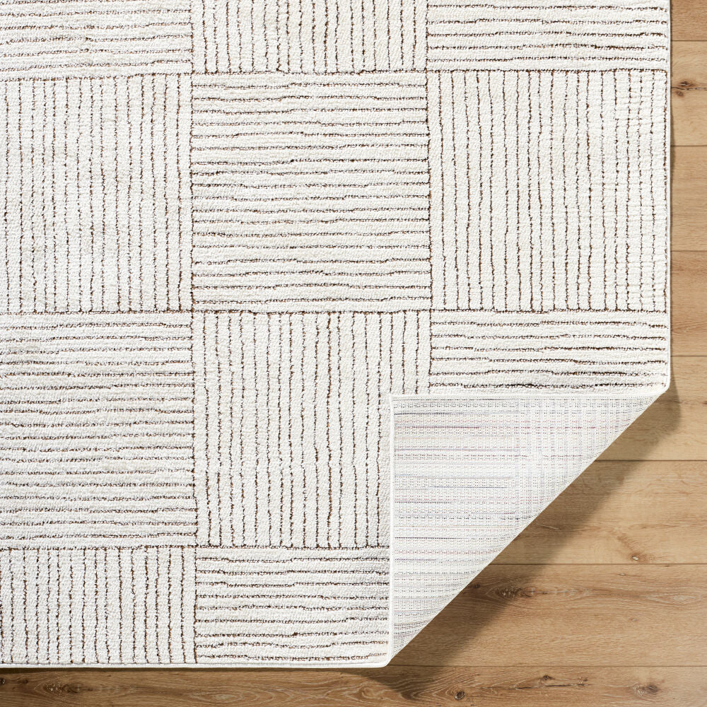 Architect Dark Brown/Ivory Machine Woven Rug GAAR-2301 - fold