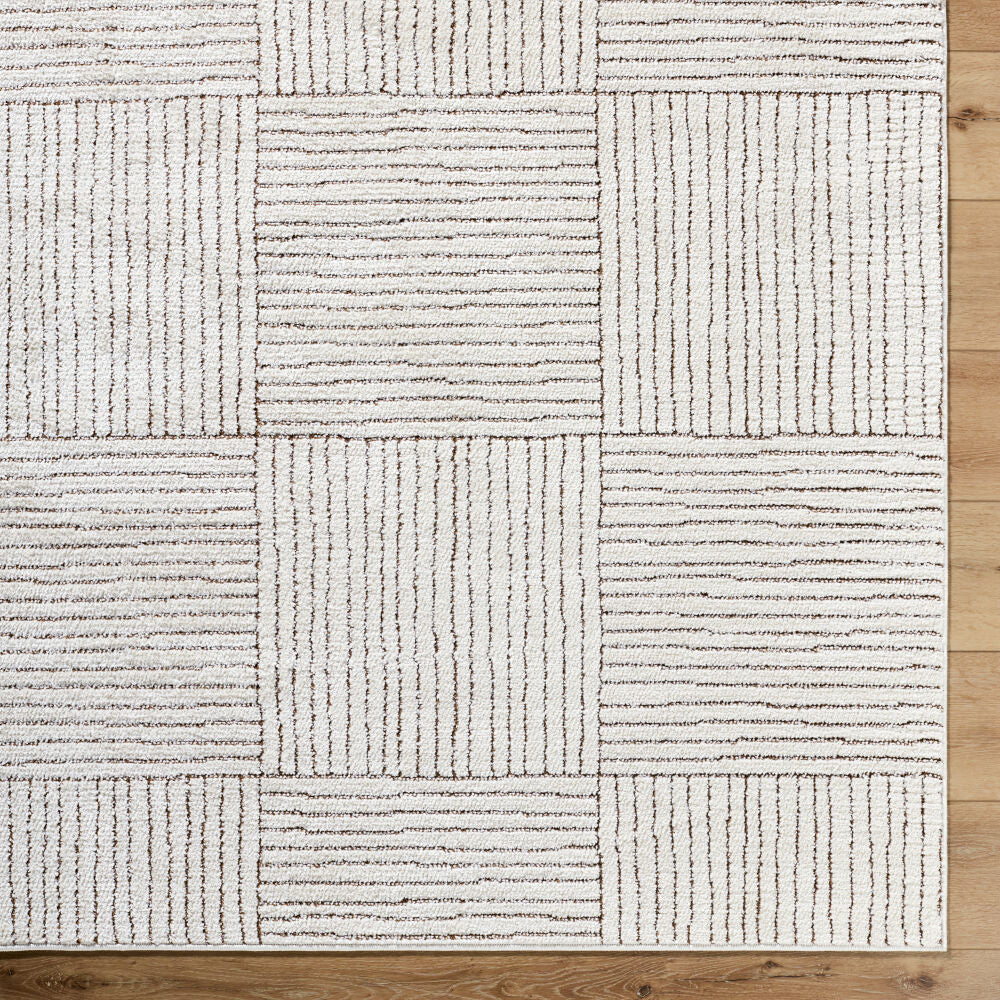 Architect Dark Brown/Ivory Machine Woven Rug GAAR-2301 - overhead