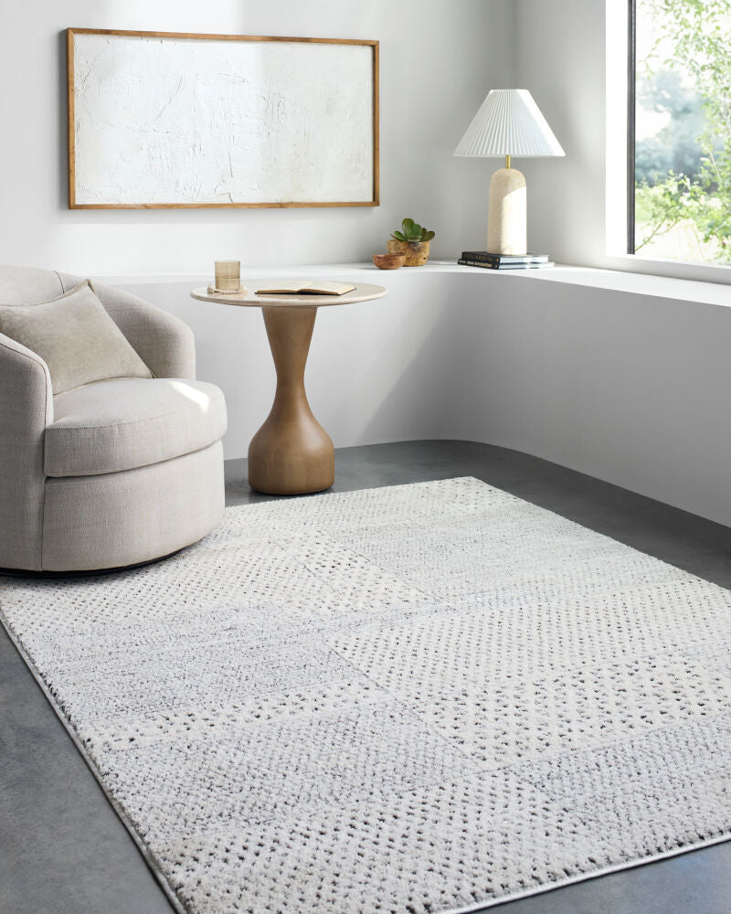 Architect Black/Ivory Machine Woven Rug GAAR-2302 - roomscene