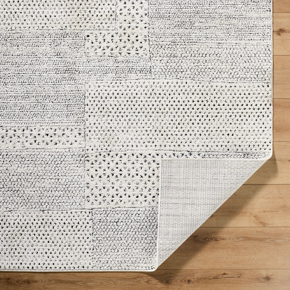 Architect Black/Ivory Machine Woven Rug GAAR-2302 - fold