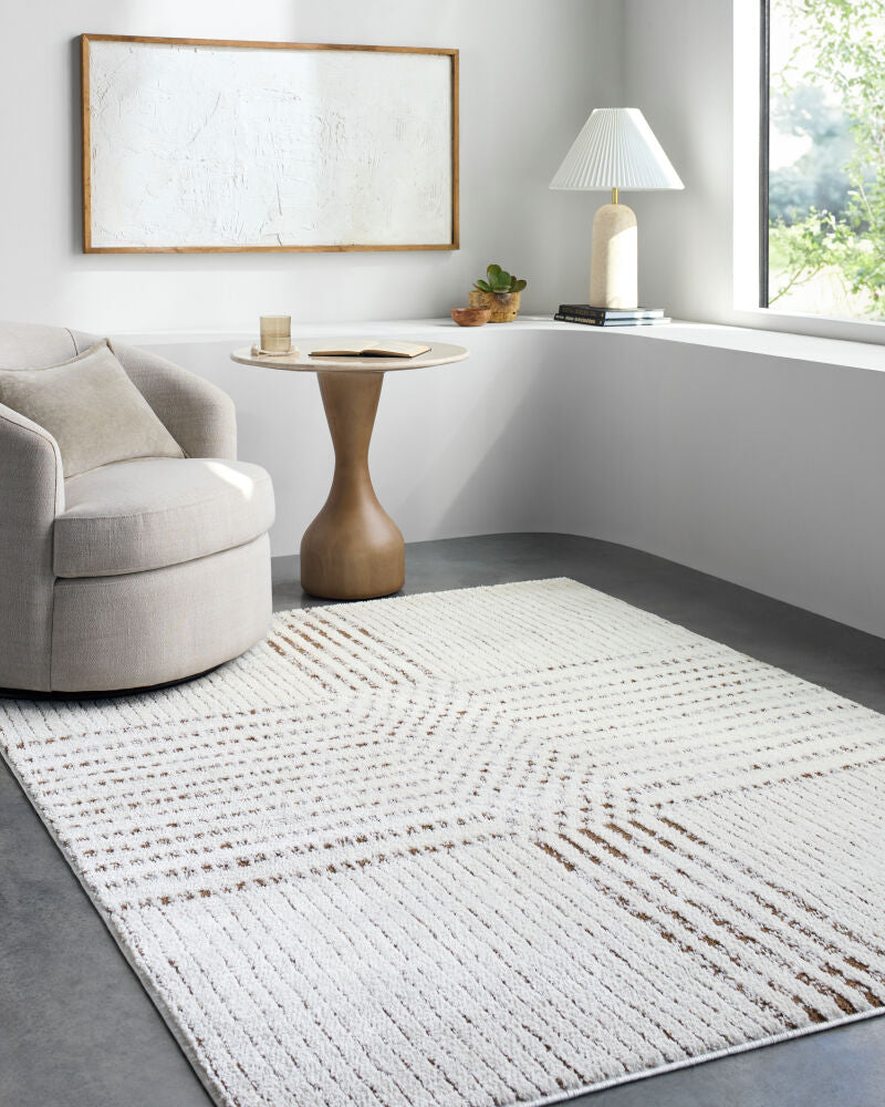 Architect Dark Brown/Ivory Machine Woven Rug GAAR-2303 - roomscene