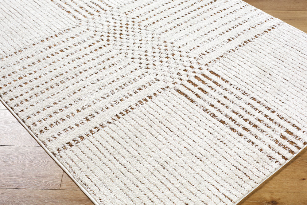 Architect Dark Brown/Ivory Machine Woven Rug GAAR-2303 - corner