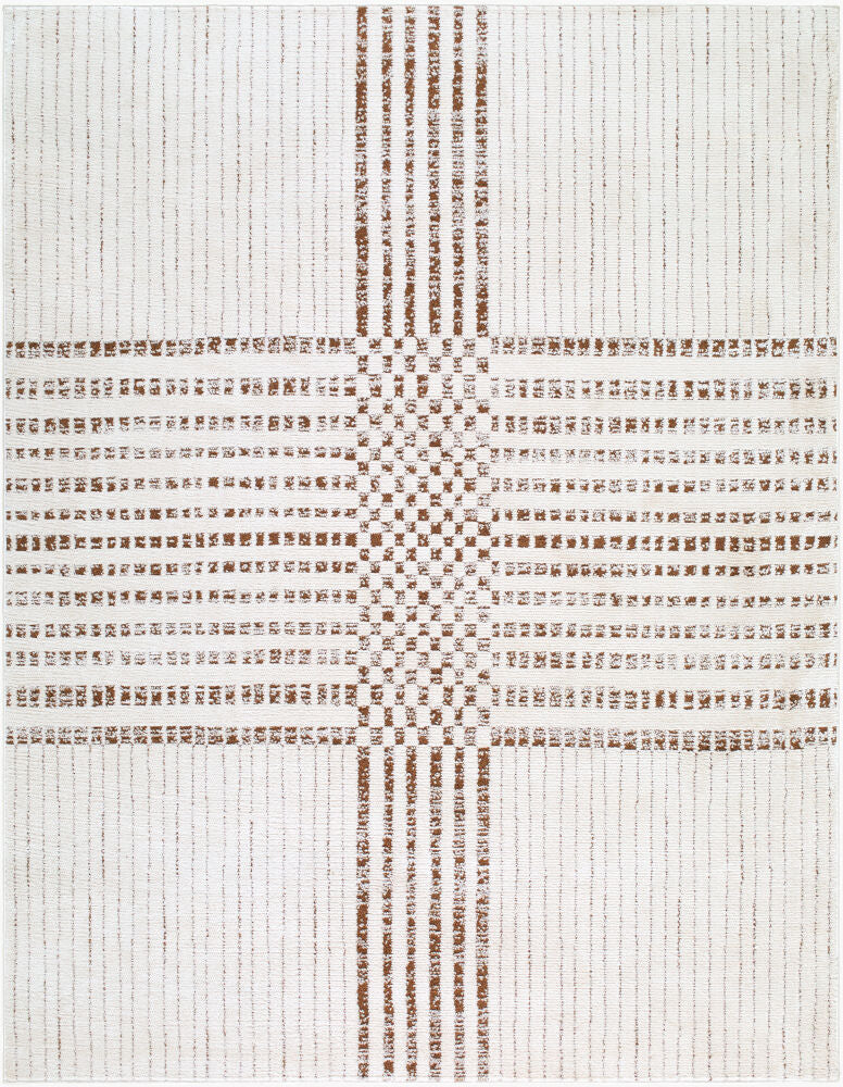 Architect Dark Brown/Ivory Machine Woven Rug GAAR-2303 - 5'3" x 7'