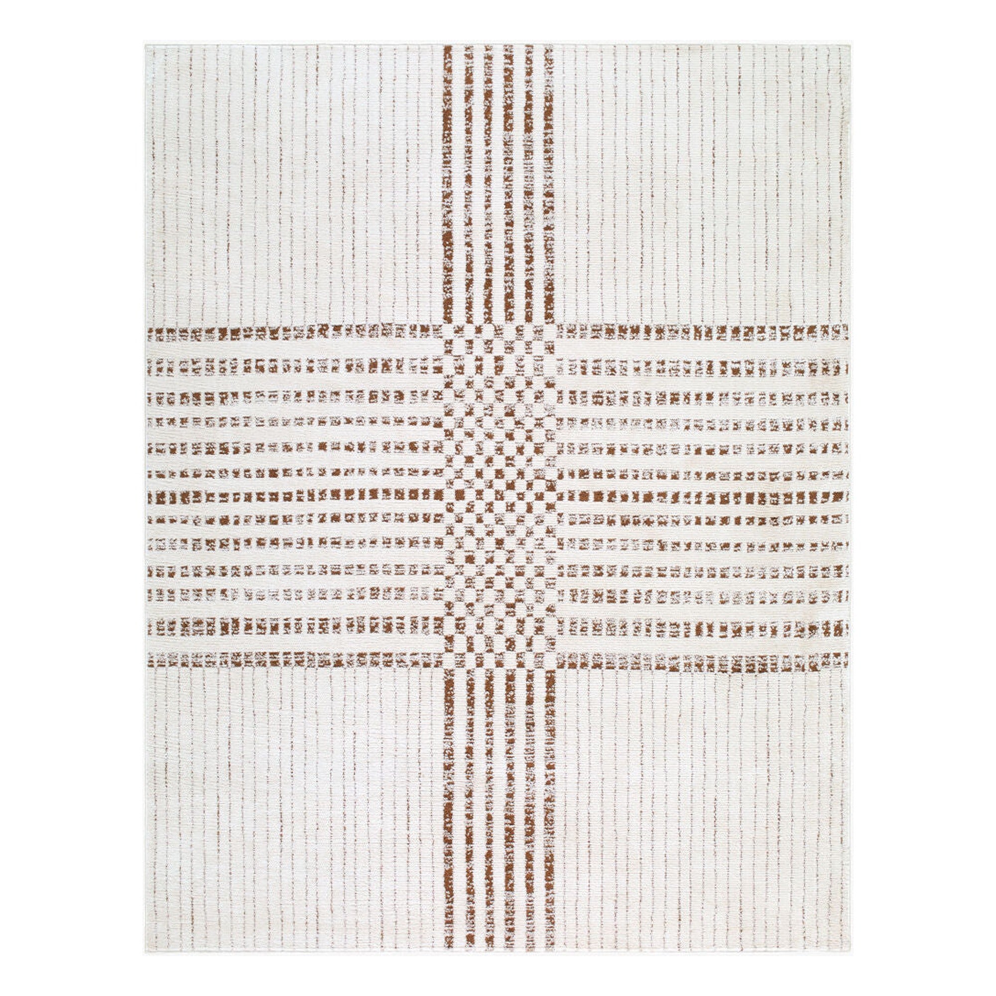 Architect Dark Brown/Ivory Machine Woven Rug GAAR-2303 - 5'3" x 7'