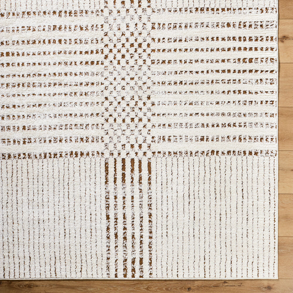 Architect Dark Brown/Ivory Machine Woven Rug GAAR-2303 - overhead
