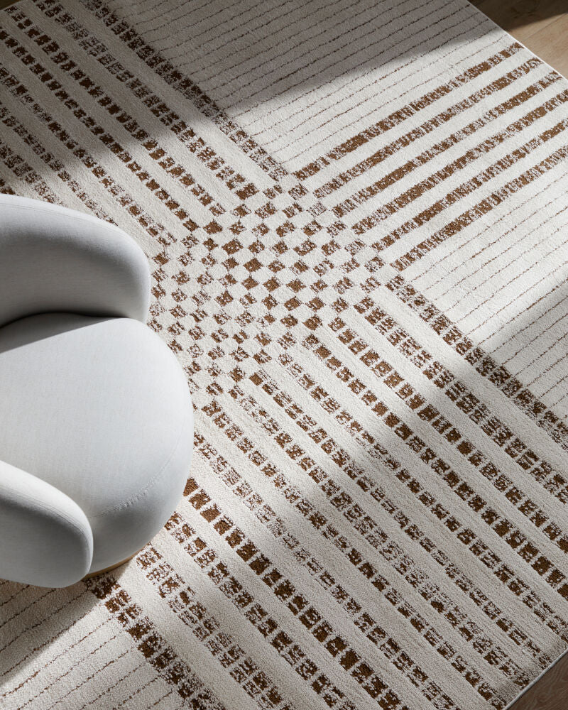 Architect Dark Brown/Ivory Machine Woven Rug GAAR-2303 - styleshot