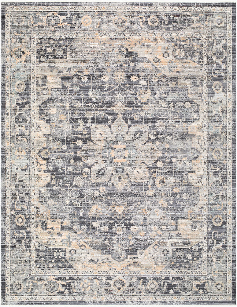 Breckley Black/Olive Machine Woven Rug GABC-2300 - 2' x 2'11"