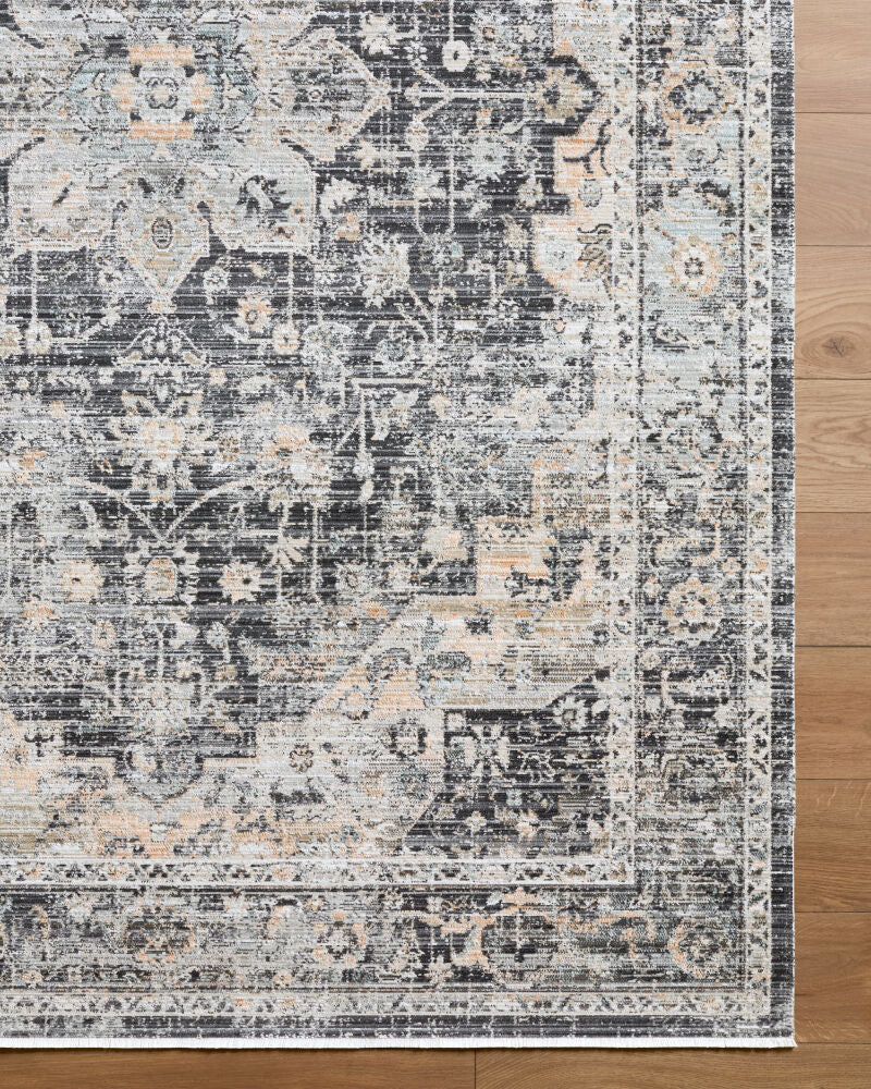 Breckley Black/Olive Machine Woven Rug GABC-2300 - overhead