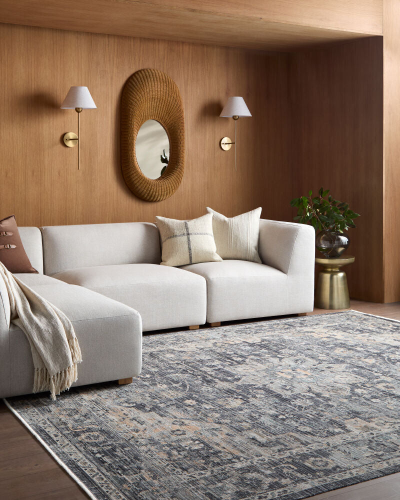 Breckley Black/Olive Machine Woven Rug GABC-2300 - roomscene