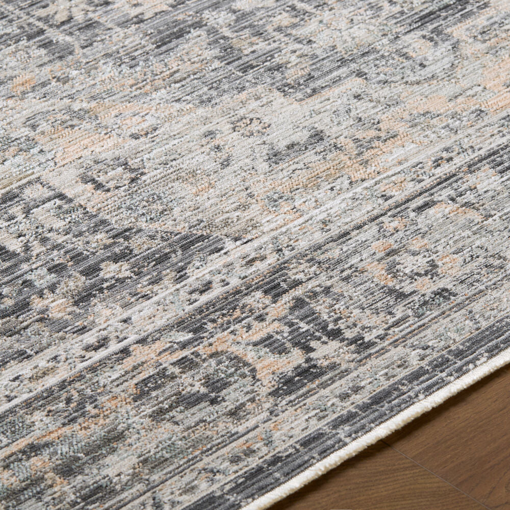 Breckley Black/Olive Machine Woven Rug GABC-2300 - texture