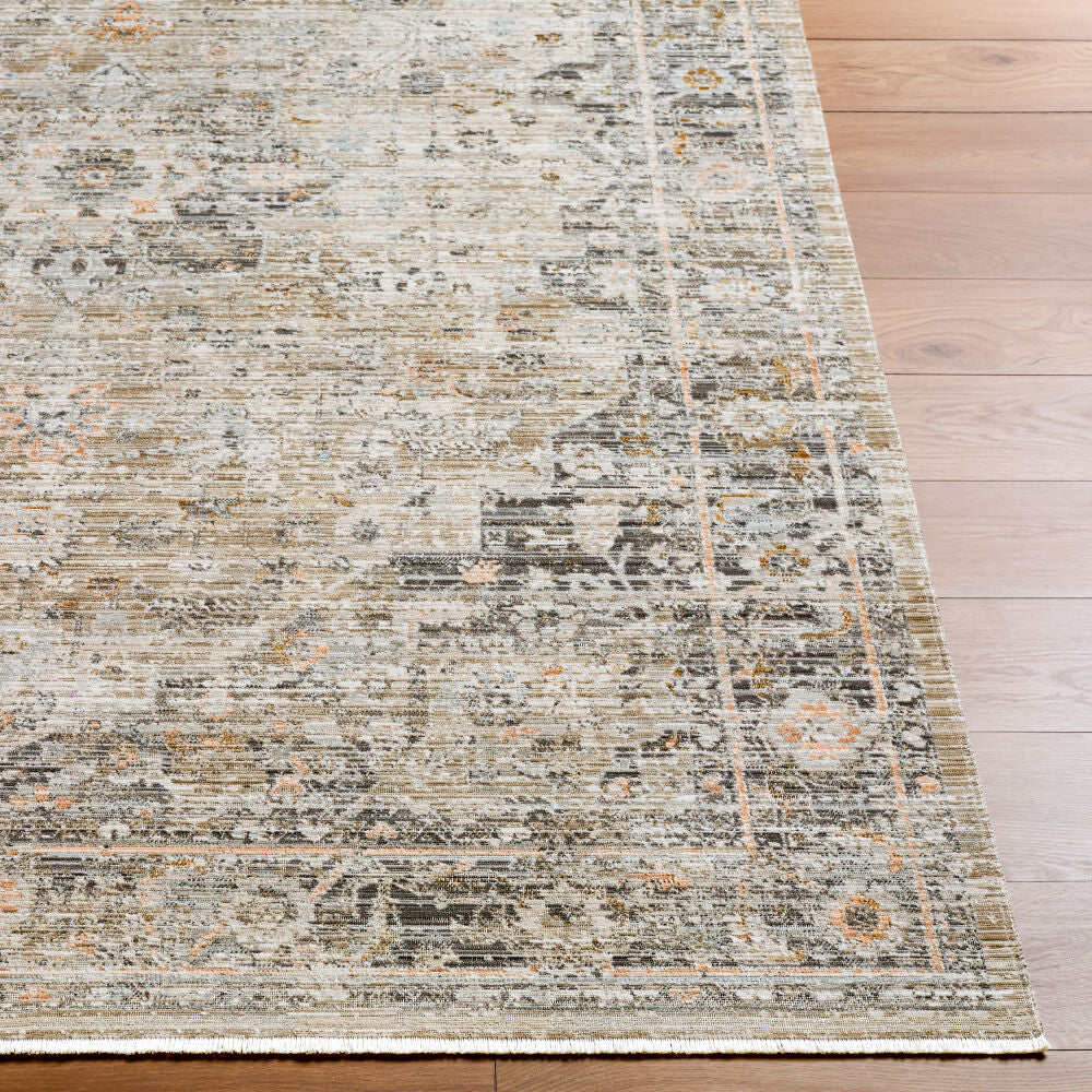 Breckley Black/Olive Machine Woven Rug GABC-2301 - front