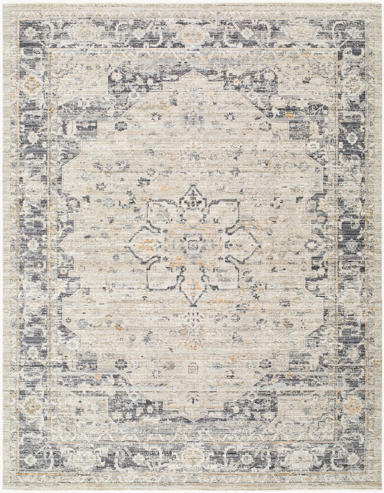 Breckley Black/Olive Machine Woven Rug GABC-2302 - 2' x 2'11"