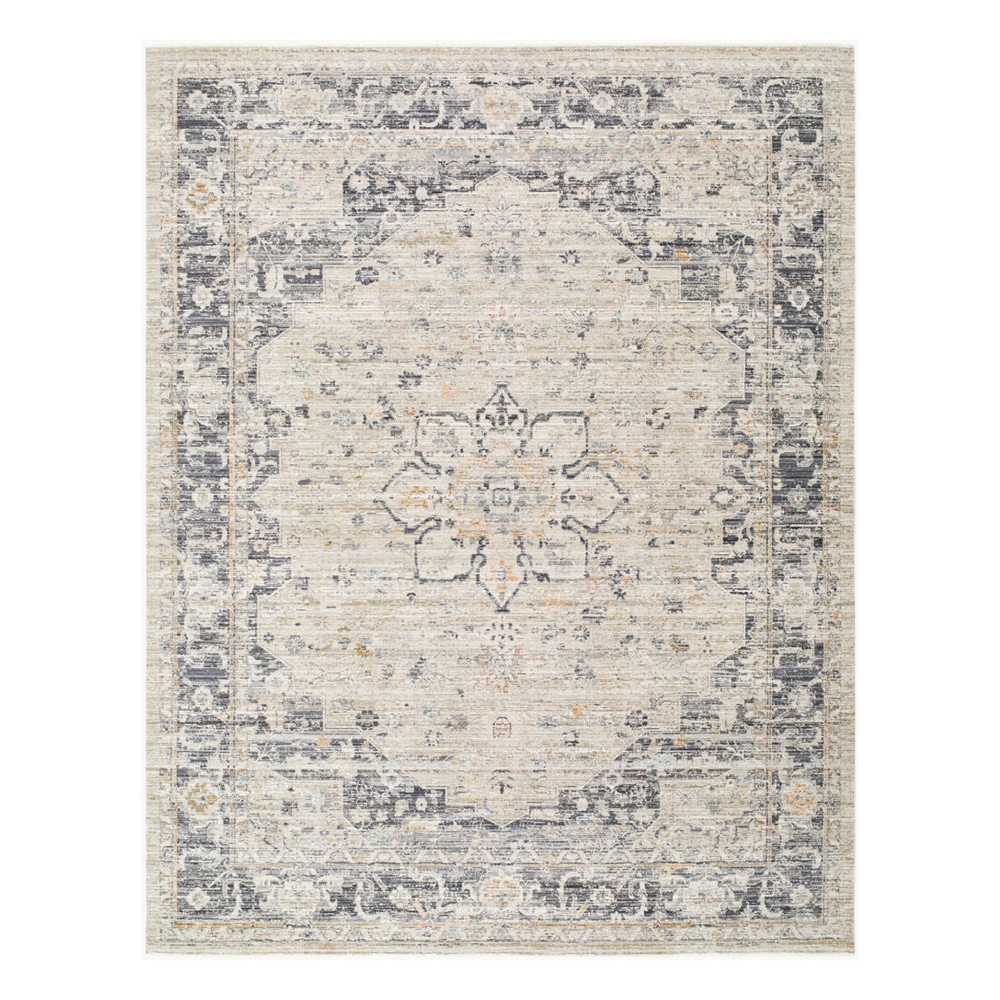 Breckley Black/Olive Machine Woven Rug GABC-2302 - 2' x 2'11"
