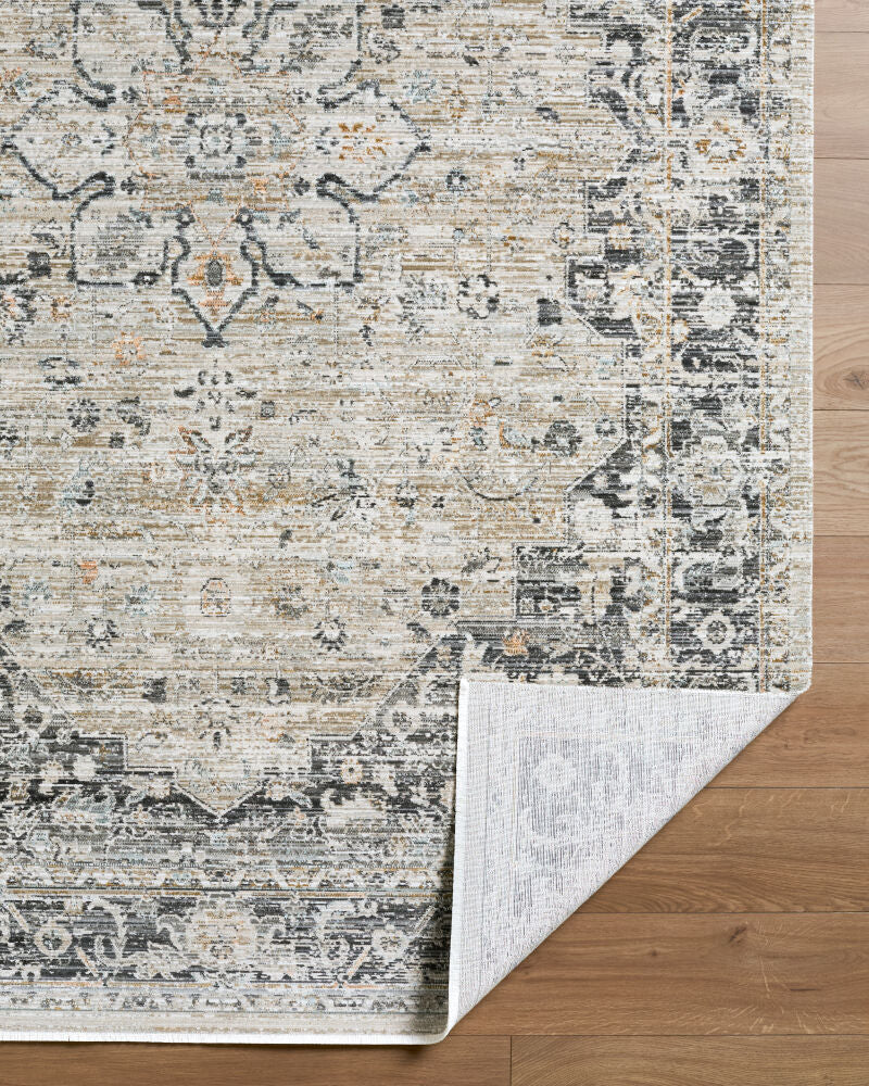 Breckley Black/Olive Machine Woven Rug GABC-2302 - fold