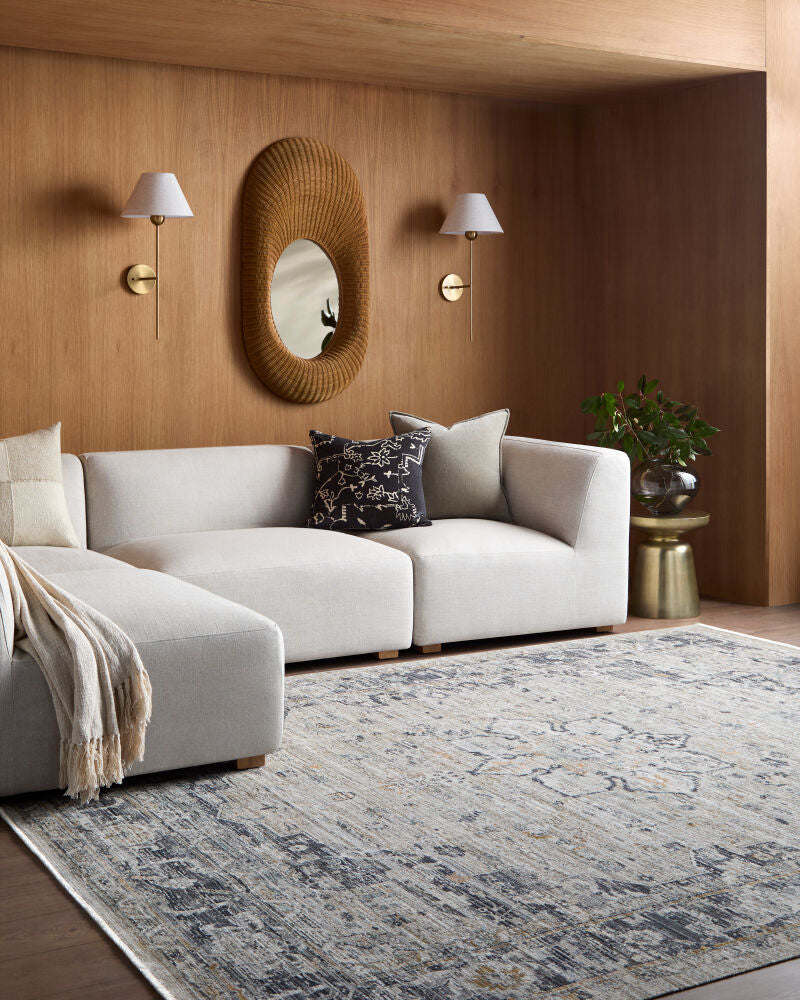 Breckley Black/Olive Machine Woven Rug GABC-2302 - roomscene