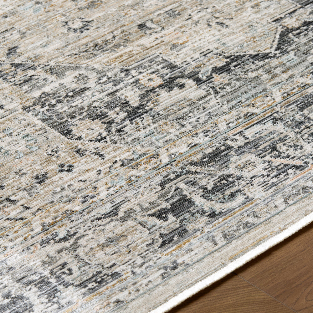 Breckley Black/Olive Machine Woven Rug GABC-2302 - texture
